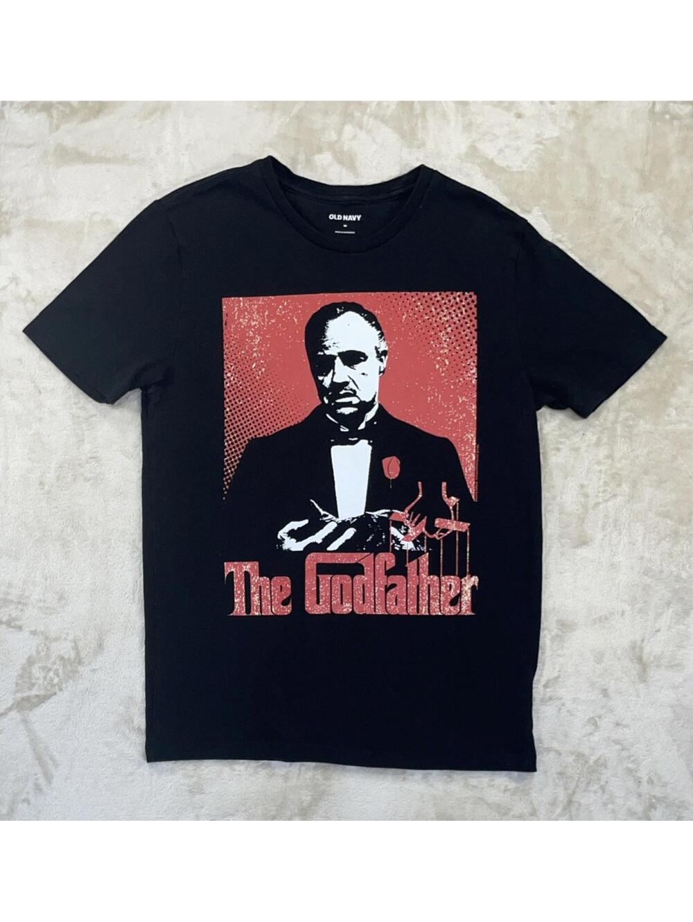 Old Navy Men's XS “The Godfather” T-shirt 100% Cotton Black And Red